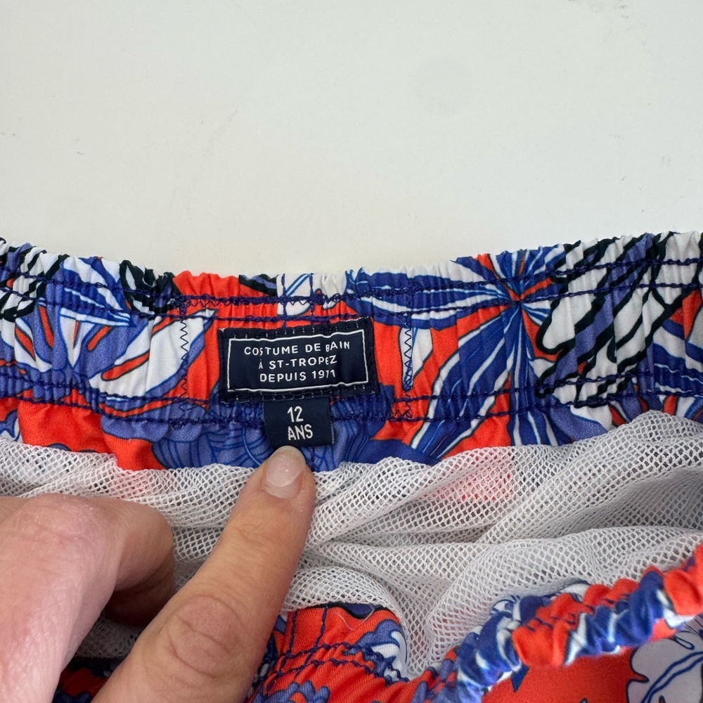 Vilebrequin Boys Red and Blue Swim Trunks - Picture 3 of 3